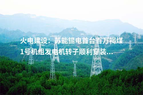 火电建设：苏能锡电首台百万褐煤1号机组发电机转子顺利穿装就位