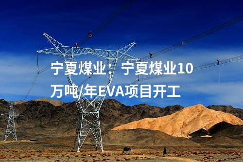 宁夏煤业：宁夏煤业10万吨/年EVA项目开工