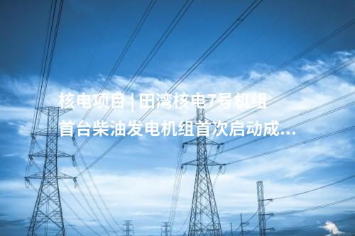 核电项目 | 田湾核电7号机组首台柴油发电机组首次启动成功