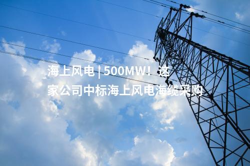 海上风电 | 500MW！这家公司中标海上风电海缆采购