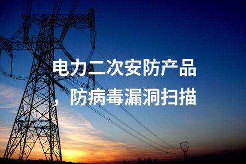 电力二次安防产品，防病毒漏洞扫描