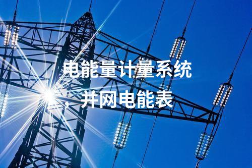 电能量计量系统，并网电能表