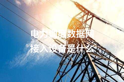 电力调度数据网接入设备是什么