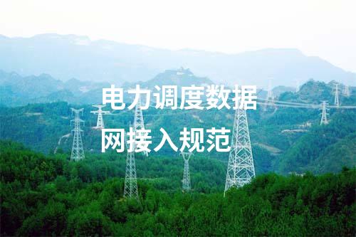 电力调度数据网接入规范