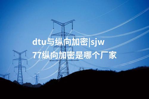 dtu与纵向加密|sjw77纵向加密是哪个厂家