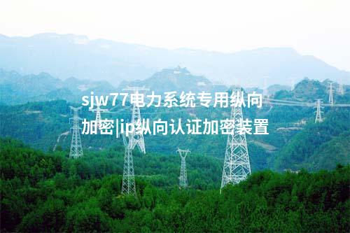 sjw77电力系统专用纵向加密|ip纵向认证加密装置